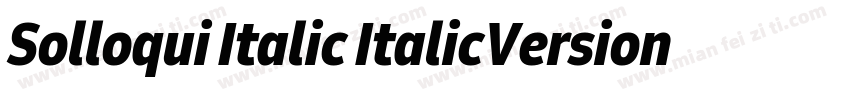 Solloqui Italic ItalicVersion 1000字体转换